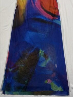 Blue Multicolor Women's midi skirt size small